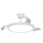 Ventilador de techo con luz silencioso DC 32W con mando ø107 cm Kira SULION blanco luz CCT 3 aspas retráctiles tipo lámpara| 6 velocidades| modo verano/invierno| temporizador| brisa| recomendado de 13 a 20m²