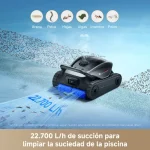 MOVA Robot de piscina Diver A10, 240 min de autonomía, doble filtración, App, 22.700 l/h de potencia de succión, - Imagen 2