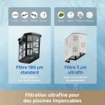 MOVA Robot de piscina Diver A10, 240 min de autonomía, doble filtración, App, 22.700 l/h de potencia de succión, - Imagen 5